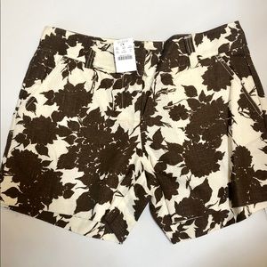 JCREW NWT LEAF PRINT LINEN SHORTS 68587
